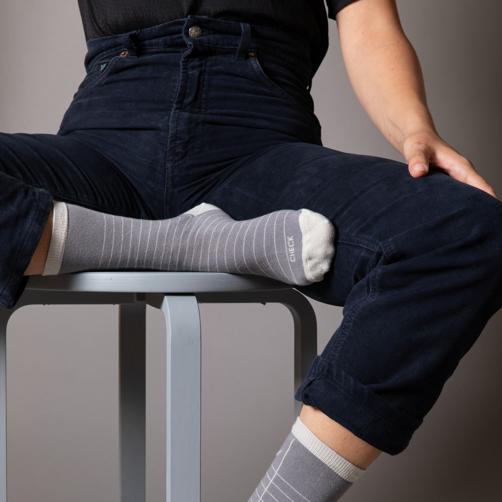 Elevate your everyday style with our elegant unisex socks designed by the KaRiniTi Studio. These monochromatic socks blend clean lines with subtle, refined details, echoing our passion for precision and typography. Perfect for any outfit, each pair brings a unique design element inspired by our studio's signature obsession with structured layouts and minimalist aesthetics.
Check: Inspired by our iconic To-Do list, this design reminds you to keep things moving. Sometimes, all it takes is a little checkmark