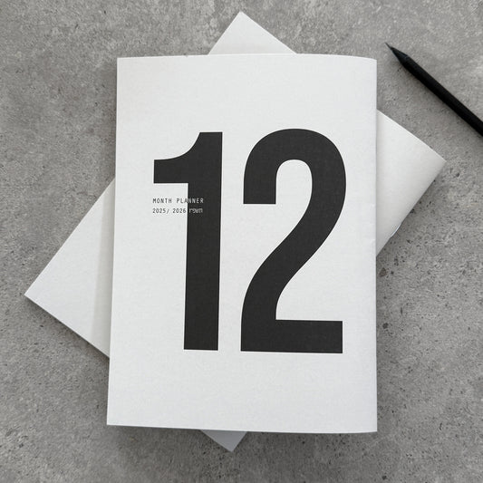 Kariniti’s 12-Month Planner for 2025/2026 (Jewish year תשפ"ו) is a compact and practical calendar-style planner designed for those who want to see the year laid out in front of them – month by month.
What’s inside?
Full yearly spread for September 2025 - August 2026 (תשפ"ו) – including Hebrew holidays and moon phases (similar to our wall calendar poster).
12 monthly spreads – with both Gregorian and Hebrew dates, holidays, and moon signs.
12 lined pages for lists, notes, and reflections.
Design details