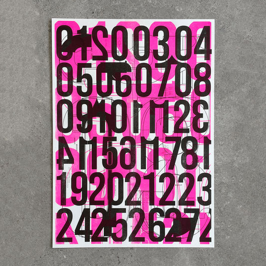 RISO Print - Pink / Black