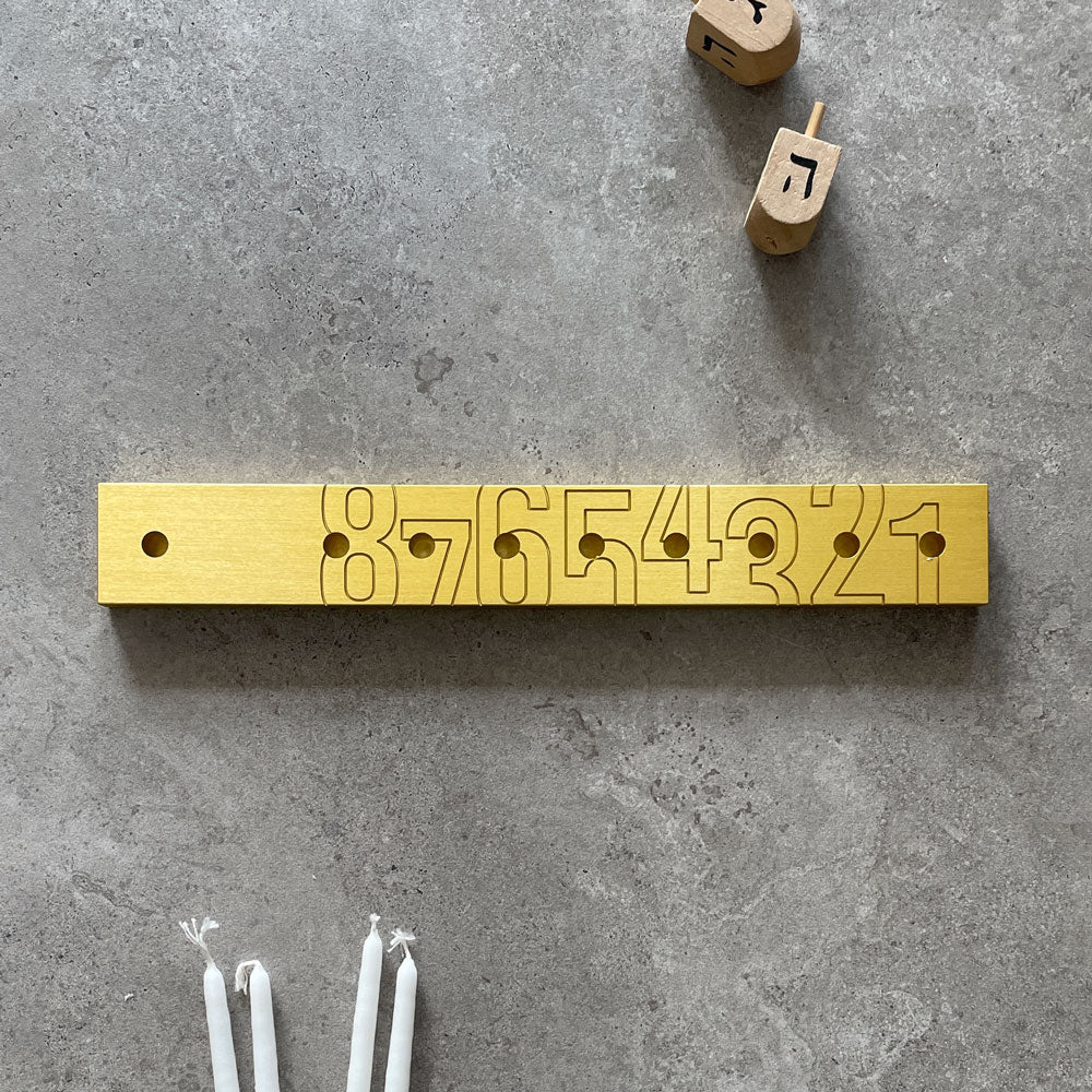 Hannukah Menorah - Black Aluminium