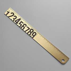 KaRiniTi - KaRiniTi - Brass Ruler with Black Print  18 cm