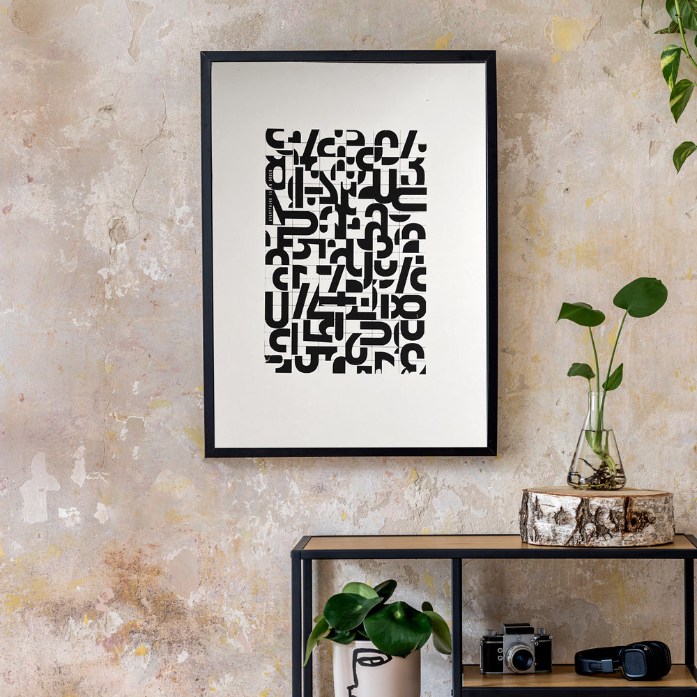 Screen Print - Everything is in order - White w. border