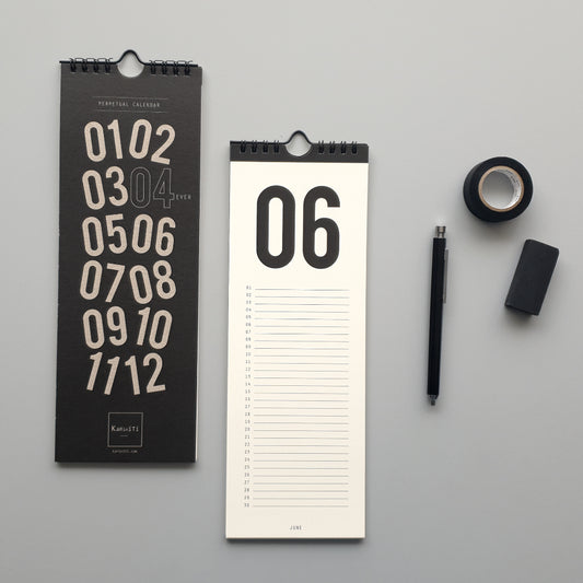 Perpetual Calendar -   Yearly Calendar for your special dates     ▲ Hi-Quality 300 gr. paper  ▲ 30 cm X 10.5 cm  ▲ With a hook for hanging