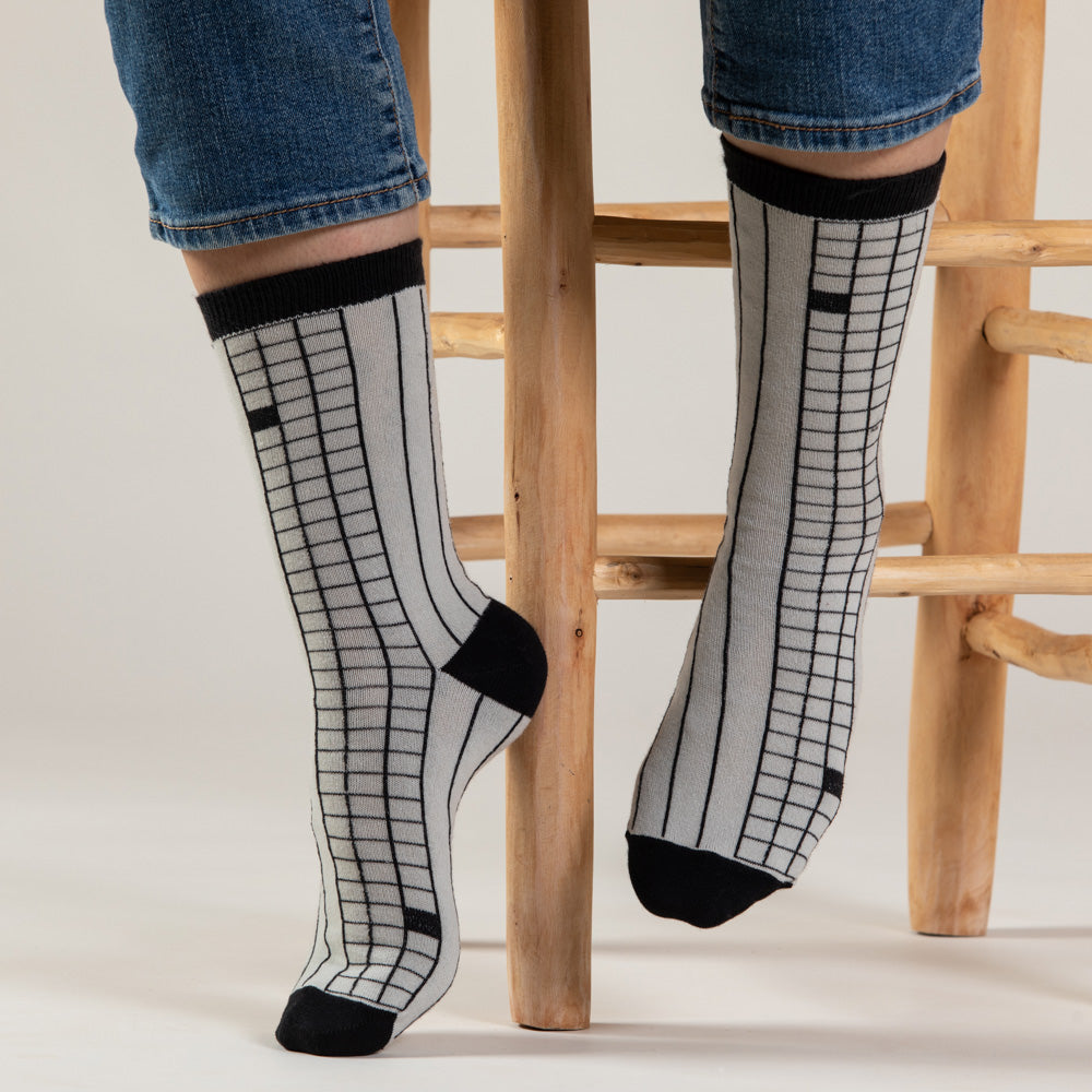 Grid - Unisex Socks Collection by KaRiniTi - White