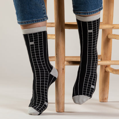 Grid - Unisex Socks Collection by KaRiniTi - Black