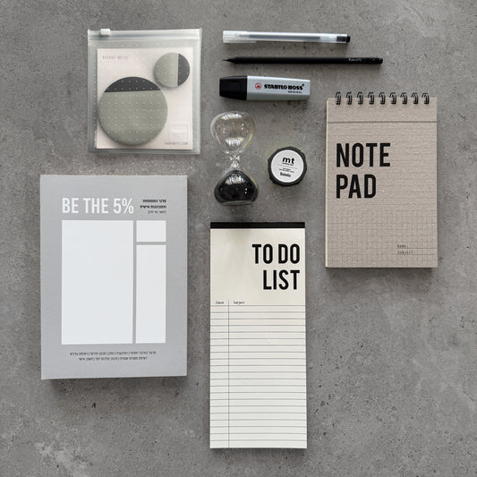 KaRiniTi Creative Morning Mindstorm Combo — notebook with black washi tape bundle