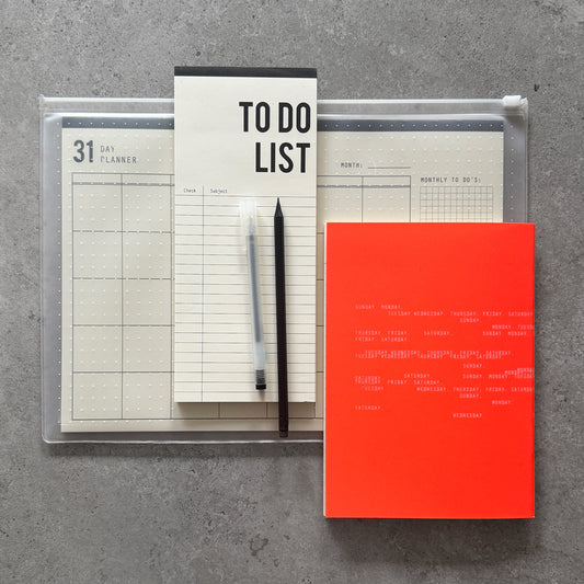 Do Something Everyday Set with Monthly 31 Day Planner — KaRiniTi writing set