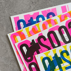 RISO Print - Pink / Black