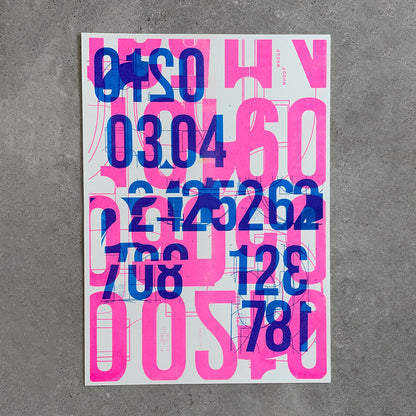 RISO Print - Pink / Blue