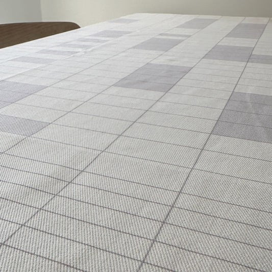 KaRiniTi tablecloth, notebook-inspired design, yellow