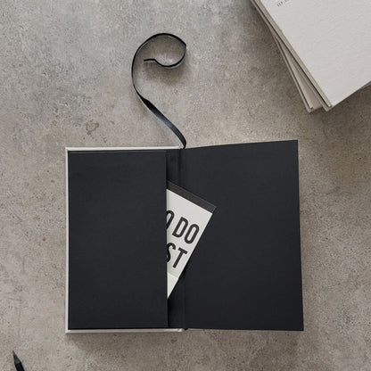 KaRiniTi Weekly Calendar 2026/2027 – back pocket holding a To Do List card with black ribbon bookmark