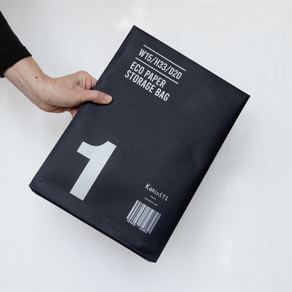 Eco Paper Storage Bag – Small - Black / Grey