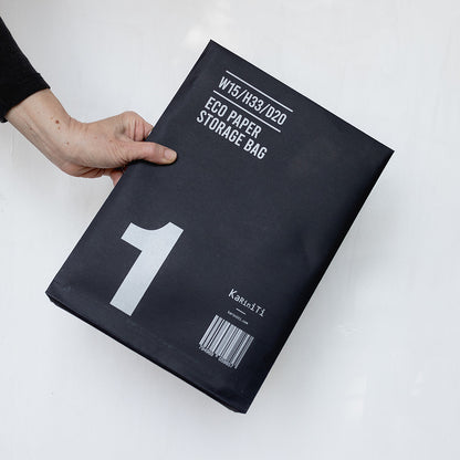Eco Paper Storage Bag – Small - Black / Grey
