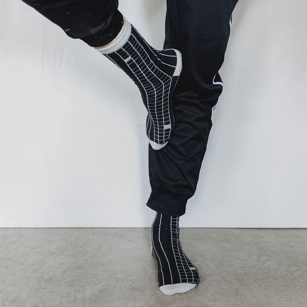 Grid - Unisex Socks Collection by KaRiniTi - Black