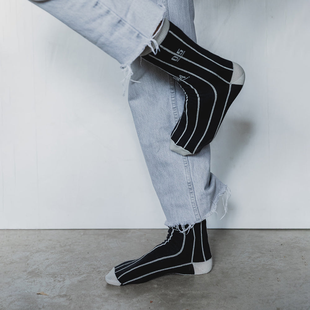 Track - Unisex Socks Collection by KaRiniTi - Black