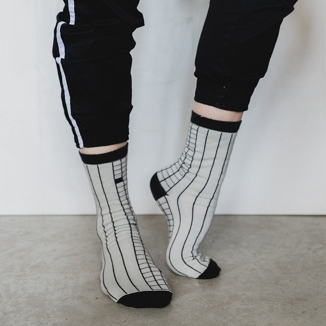 Grid - Unisex Socks Collection by KaRiniTi - White