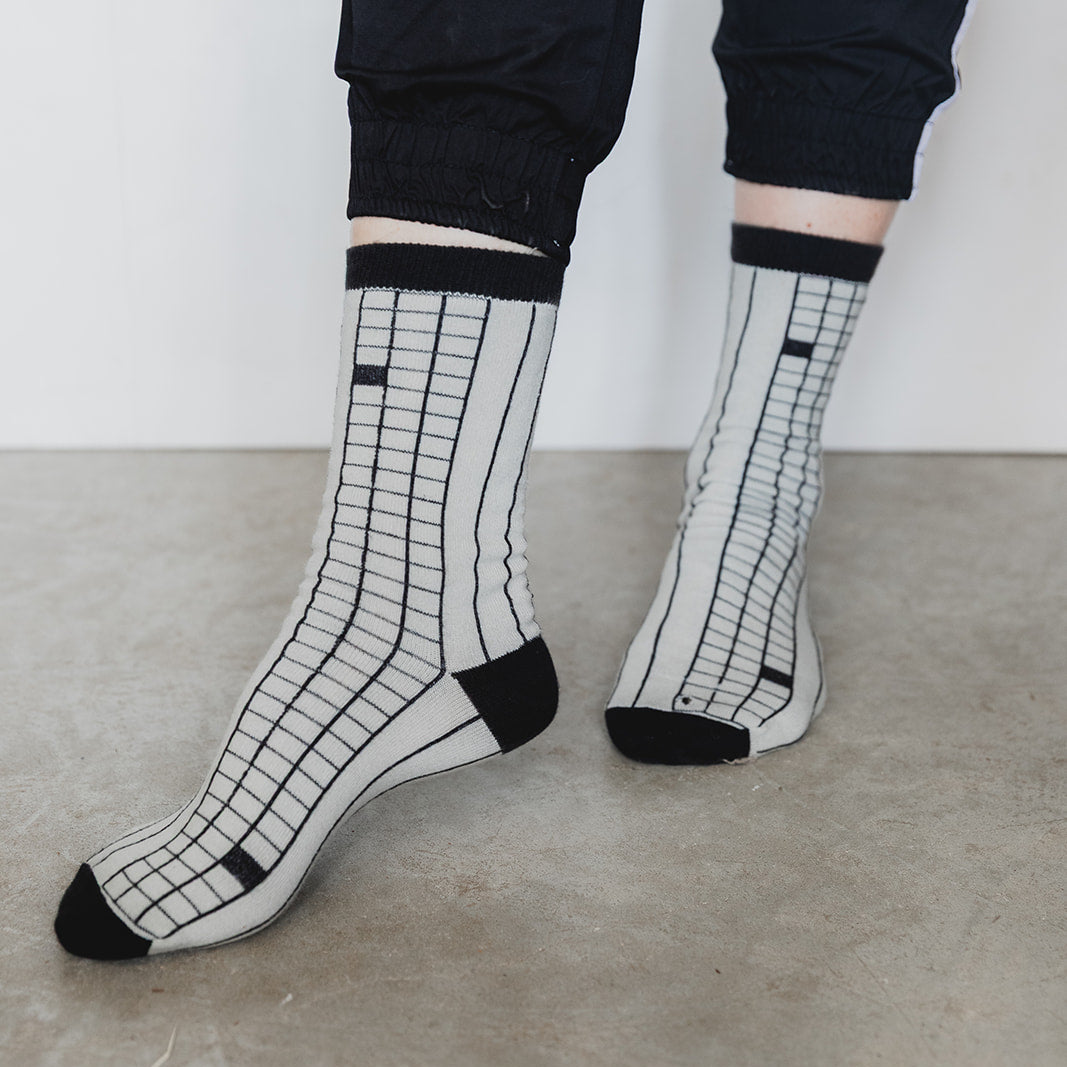 Grid - Unisex Socks Collection by KaRiniTi - White