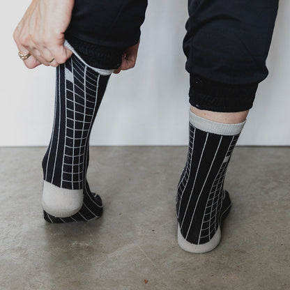 Grid - Unisex Socks Collection by KaRiniTi - Black