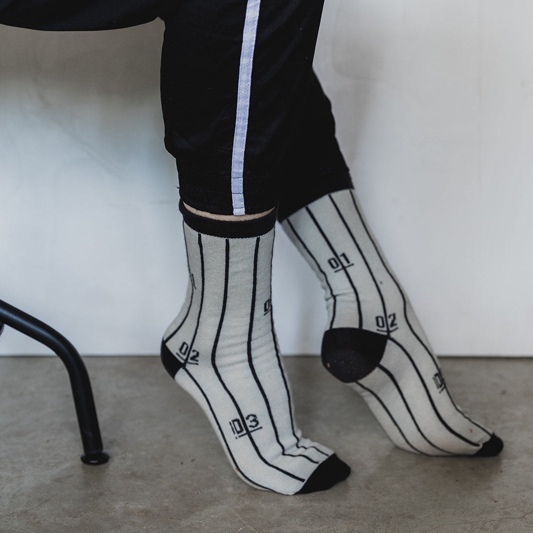 Track - Unisex Socks Collection by KaRiniTi - White