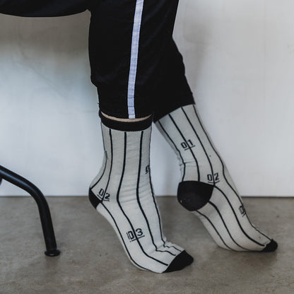 Track - Unisex Socks Collection by KaRiniTi - White