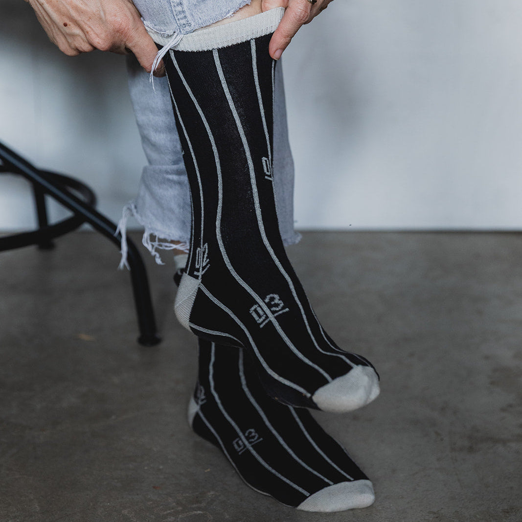 Track - Unisex Socks Collection by KaRiniTi - Black