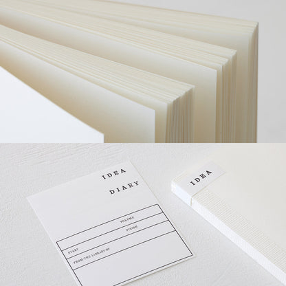 MIDORI MD Notebook Cotton - Blank - page edges and label stickers