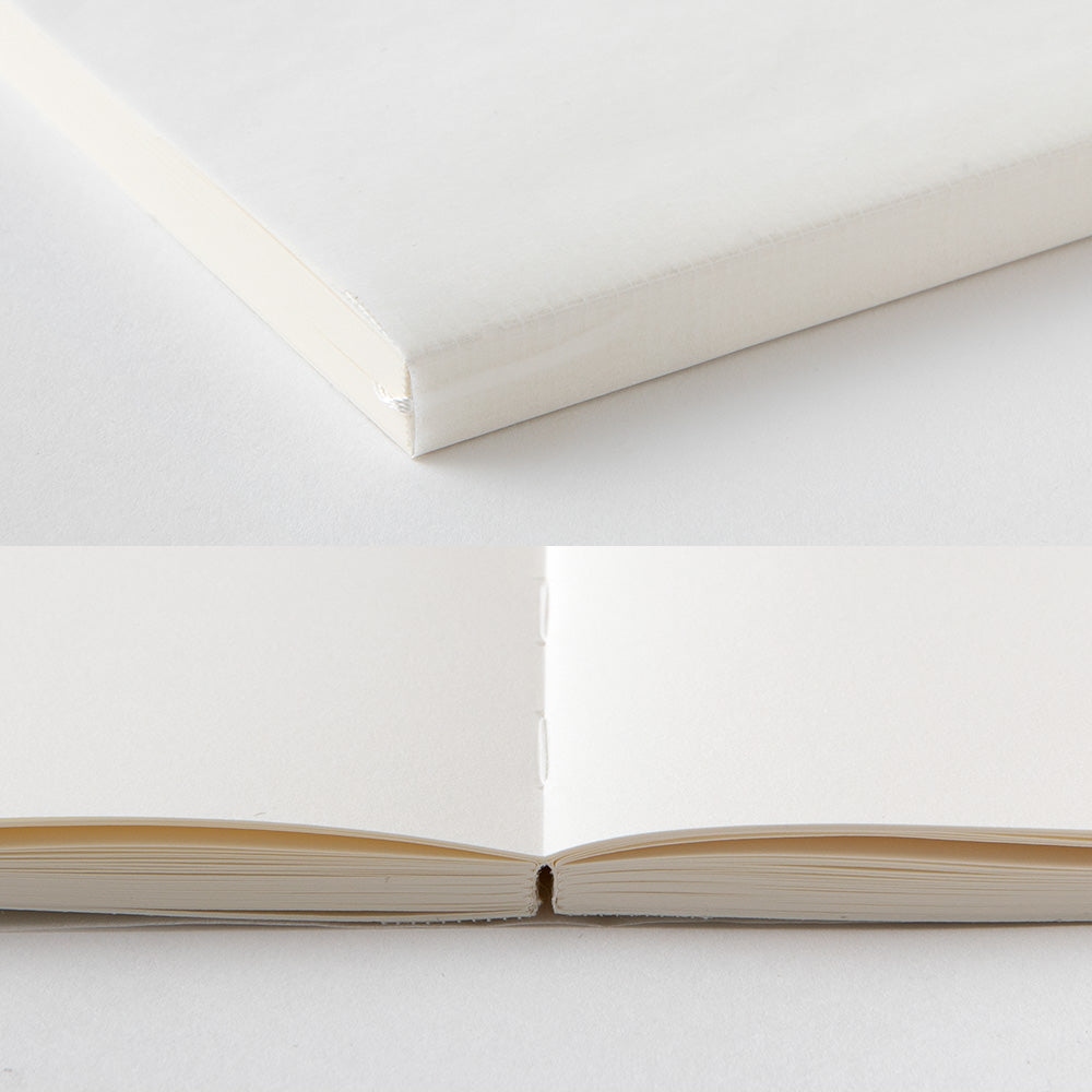 MIDORI MD Notebook Cotton - Blank - spine and sewn binding