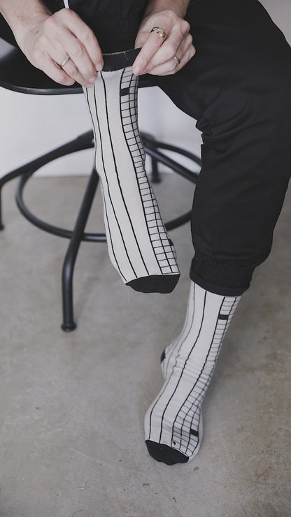 Grid - Unisex Socks Collection by KaRiniTi - White