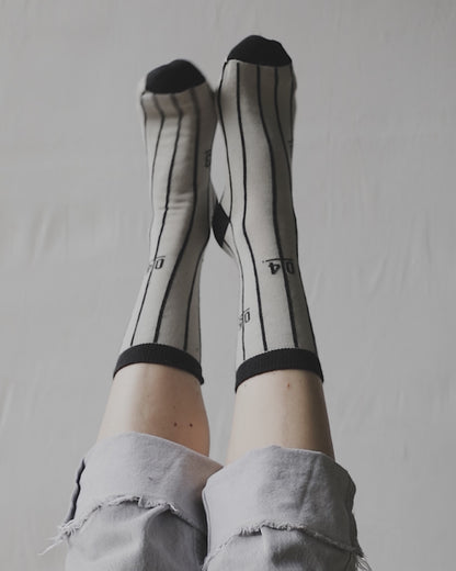 Track - Unisex Socks Collection by KaRiniTi - White