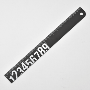 KaRiniTi - Black Ruler with Black Print  18 cm