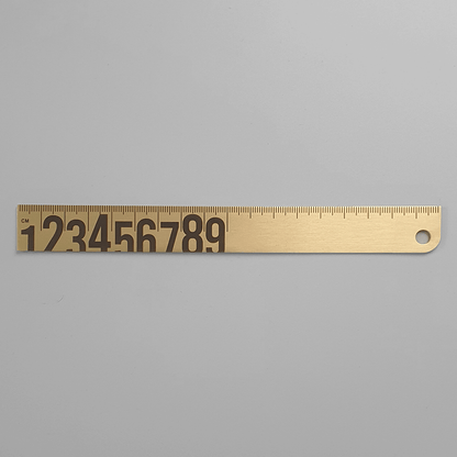 KaRiniTi - Brass Ruler with Black Print  18 cm