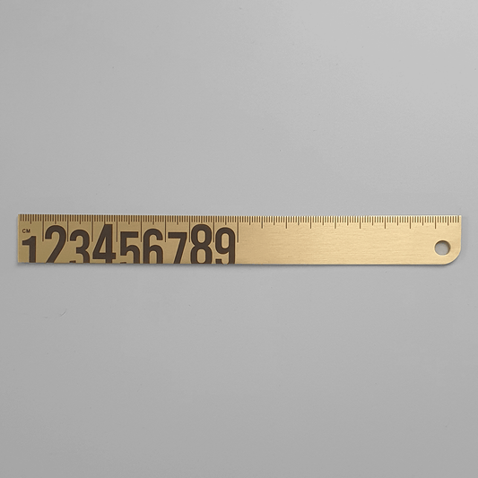 KaRiniTi - Brass Ruler with Black Print  18 cm