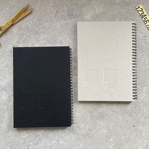 KaRiniTi - The Sticky Quote Combo  In this combo you'll find:  ▲ Spiral Notebook - Quote - Black / Gray  ▲ 07 Days Weekly Planner / 31 Days Monthly Planner  ▲ Sticky Note  ▲ Blackwing Pencil - Matte