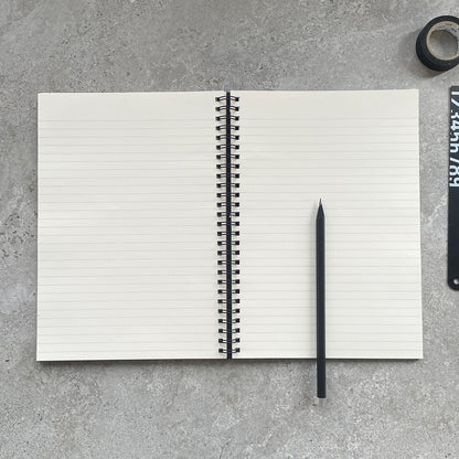 KaRiniTi - The Sticky Quote Combo  In this combo you'll find:  ▲ Spiral Notebook - Quote - Black / Gray  ▲ 07 Days Weekly Planner / 31 Days Monthly Planner  ▲ Sticky Note  ▲ Blackwing Pencil - Matte