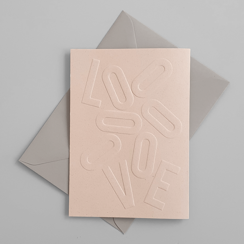 KaRiniTi - Greeting Cards - LOVE TRIO:  "LOVE" - ECO Powder Grape Paper   "LOVE YA <3" - ECO Powder Grape Paper  "LOVE LEAF" - ECO gray Paper - Collaboration with Dovkotev     ▲ 250 g.  ▲ 10.5-14.5 cm (when folded)  ▲ Soft Gray envelope included     A beautiful way to show you are thinking about the small details.