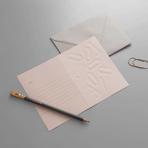 KaRiniTi Greeting card - "LOVE"     ▲ 250 g. ECO Grape Paper   ▲ 10.5-14.5 cm (when folded)  ▲ Soft Gray envelope included     A beautiful way to show you are thinking about the small details.