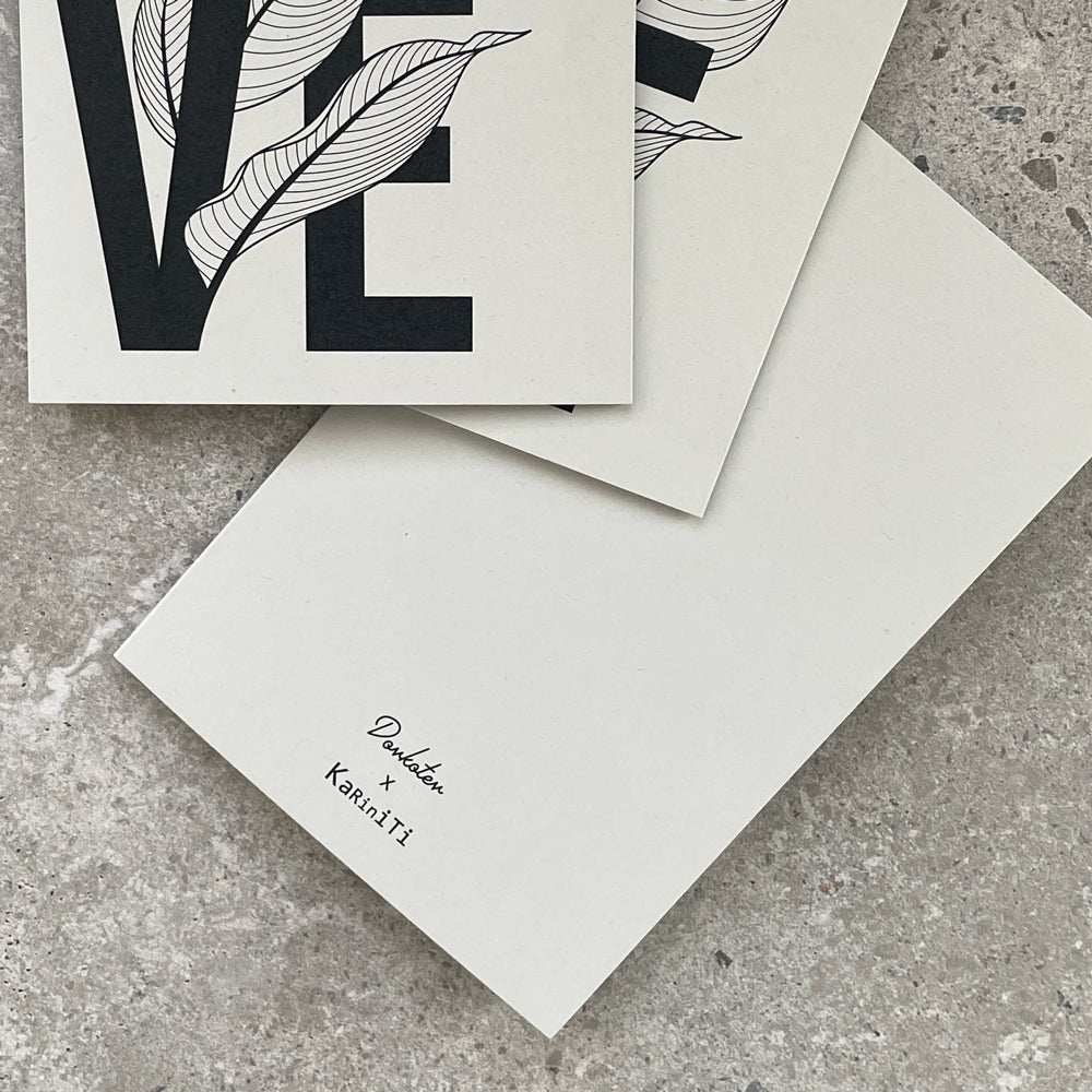 KaRiniTi - Greeting card - "LOVE LEAF"     ▲ 250 g. ECO gray Paper   ▲ 10-15 cm (when folded)  ▲ Soft Gray envelope included     A beautiful way to show you are thinking about the small details.