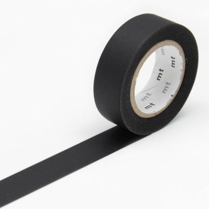 Masking Tape - matte black "Washi" - KaRiniTi
