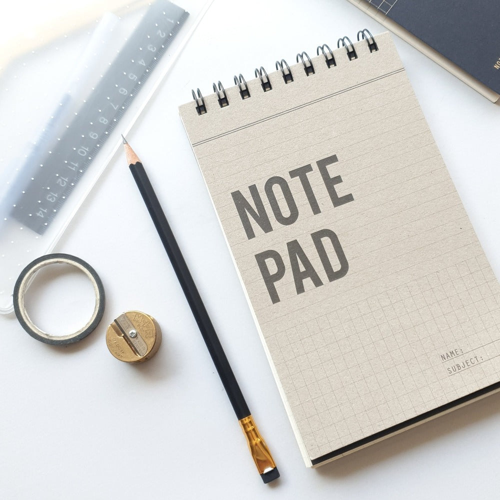 Notepadote Spiral Notepad | Grid Paper Notebook with Task Tracking – KaRiniTi